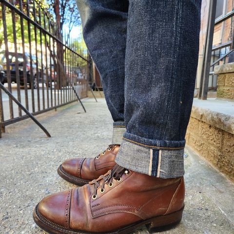 White Kloud Blucher.87 in Leder Ogawa Coffee Shell Cordovan