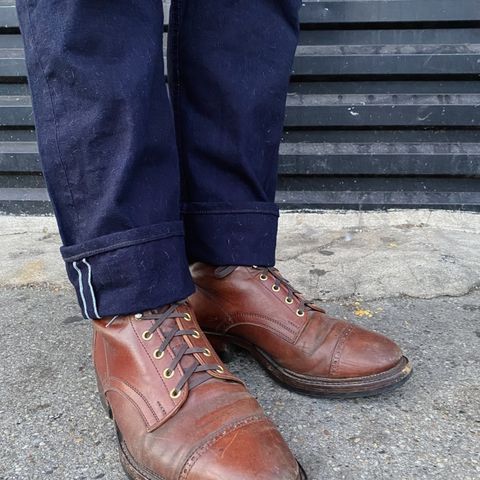 White Kloud Blucher.87 in Leder Ogawa Coffee Shell Cordovan