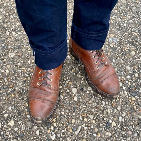 White Kloud Blucher.87 in Leder Ogawa Coffee Shell Cordovan