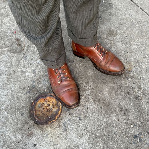 White Kloud Blucher.87 in Leder Ogawa Coffee Shell Cordovan