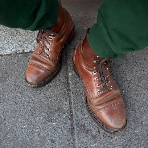 White Kloud Blucher.87 in Leder Ogawa Coffee Shell Cordovan
