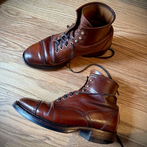 White Kloud Blucher.87 in Leder Ogawa Coffee Shell Cordovan