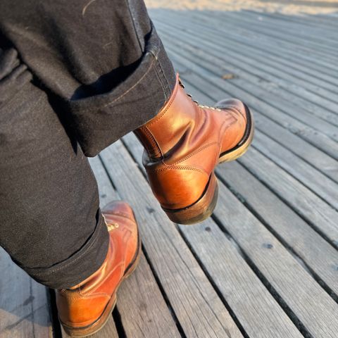 White Kloud Blucher.87 in Leder Ogawa Coffee Shell Cordovan