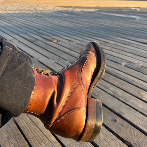 White Kloud Blucher.87 in Leder Ogawa Coffee Shell Cordovan