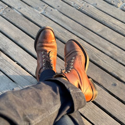 White Kloud Blucher.87 in Leder Ogawa Coffee Shell Cordovan