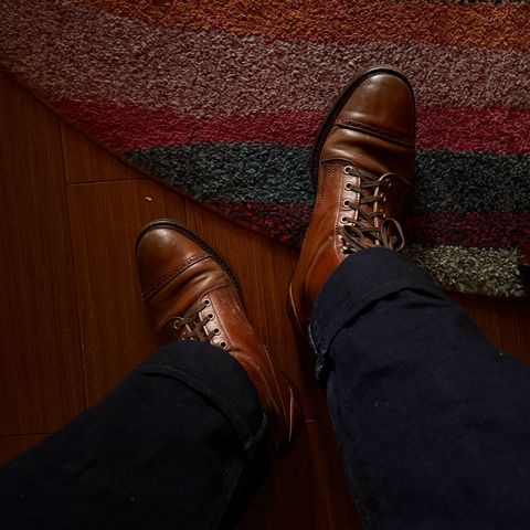 White Kloud Blucher.87 in Leder Ogawa Coffee Shell Cordovan