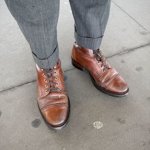 White Kloud Blucher.87 in Leder Ogawa Coffee Shell Cordovan