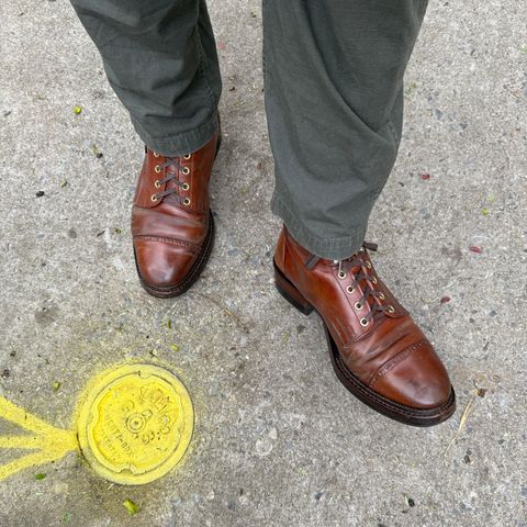 White Kloud Blucher.87 in Leder Ogawa Coffee Shell Cordovan