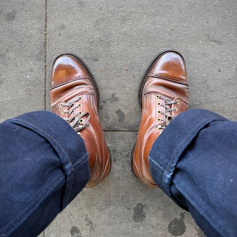 White Kloud Blucher.87 in Leder Ogawa Coffee Shell Cordovan