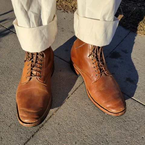 Flame Panda Service Boot in Horween Bourbon Shell Cordovan