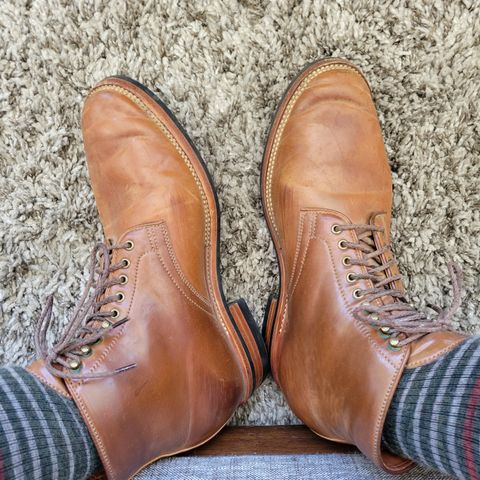 Flame Panda Service Boot in Horween Bourbon Shell Cordovan