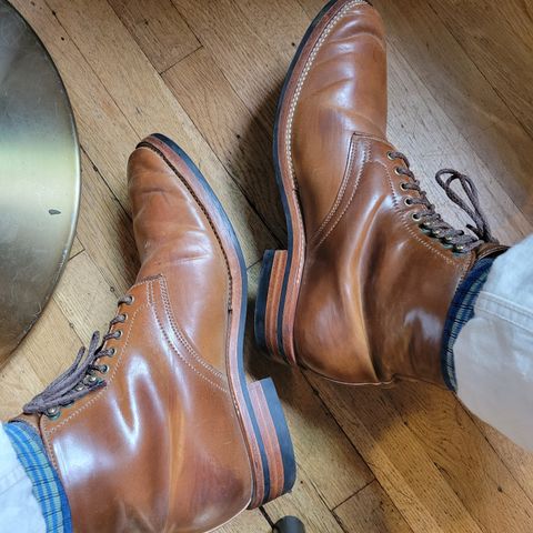 Flame Panda Service Boot in Horween Bourbon Shell Cordovan