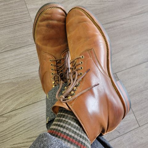 Flame Panda Service Boot in Horween Bourbon Shell Cordovan