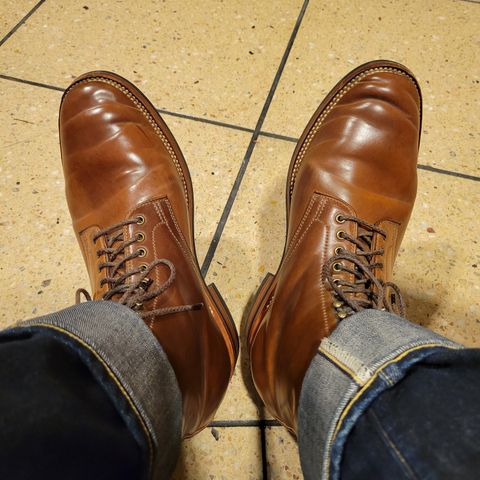 Flame Panda Service Boot in Horween Bourbon Shell Cordovan