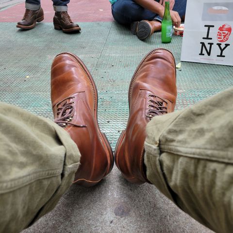 Flame Panda Service Boot in Horween Bourbon Shell Cordovan