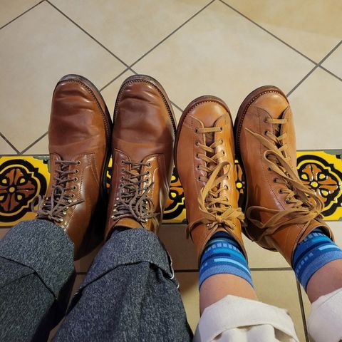 Flame Panda Service Boot in Horween Bourbon Shell Cordovan