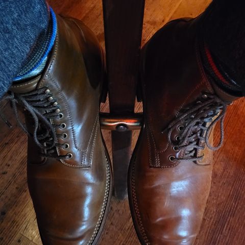 Flame Panda Service Boot in Horween Bourbon Shell Cordovan