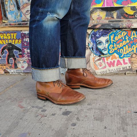 Flame Panda Service Boot in Horween Bourbon Shell Cordovan