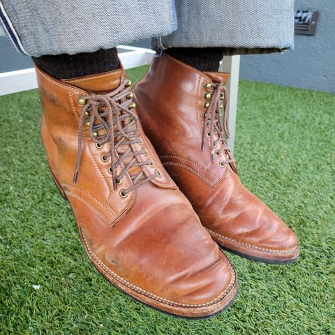 Flame Panda Service Boot in Horween Bourbon Shell Cordovan