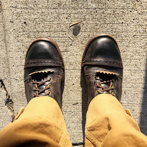 View photo of Wesco Hendrik in Horween Black Chromexcel Horsehide