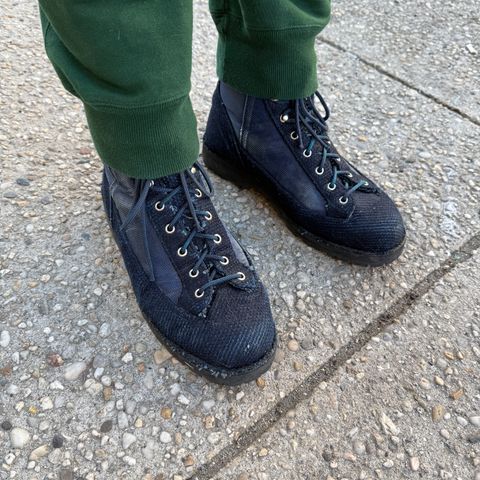 Danner x FDMTL Indigo Sashiko Boots in FDMTL Original Indigo Sashiko