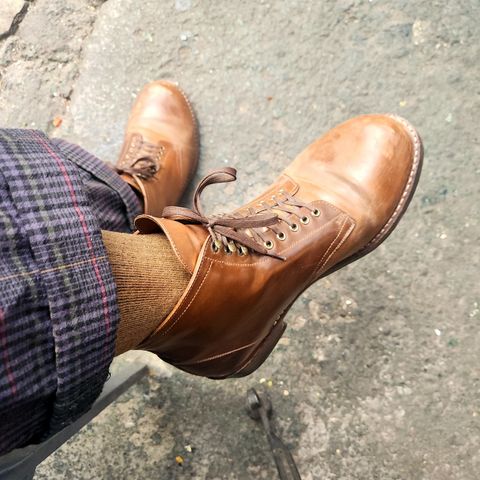 View photo of Julian Boots Madison in Horween Bourbon Shell Cordovan