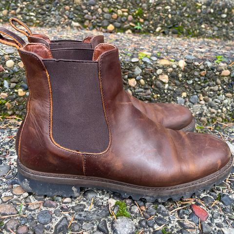 View photo of Patina Welted Chelsea Boot in Canyon Full Grain