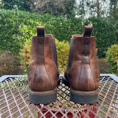 View photo of Patina Welted Chelsea Boot in Canyon Full Grain