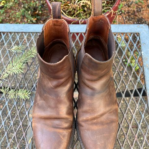 View photo of Patina Welted Chelsea Boot in Canyon Full Grain