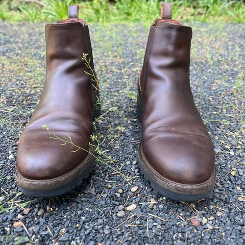 View photo of Patina Welted Chelsea Boot in Canyon Full Grain