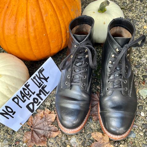 Wolverine 1000 Mile Cap-Toe Boot in Horween Black Chromexcel