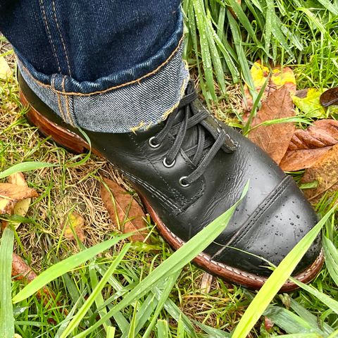 Wolverine 1000 Mile Cap-Toe Boot in Horween Black Chromexcel