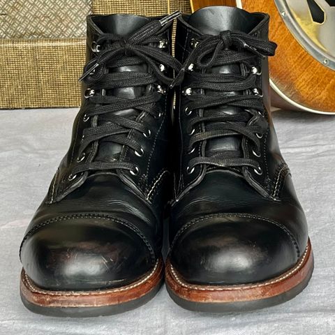 View photo of Wolverine 1000 Mile Cap-Toe Boot in Horween Black Chromexcel