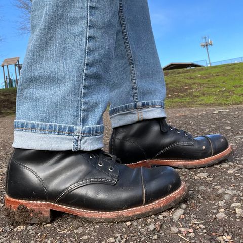 View photo of Wolverine 1000 Mile Cap-Toe Boot in Horween Black Chromexcel