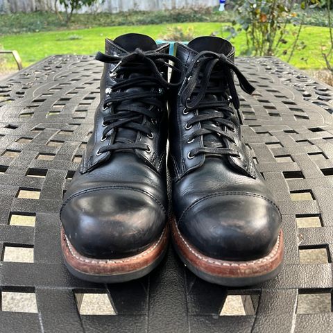 View photo of Wolverine 1000 Mile Cap-Toe Boot in Horween Black Chromexcel