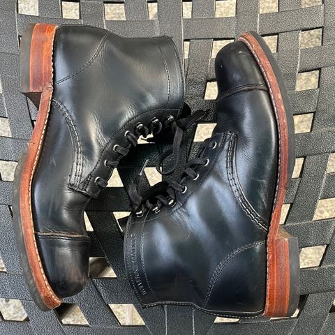 View photo of Wolverine 1000 Mile Cap-Toe Boot in Horween Black Chromexcel