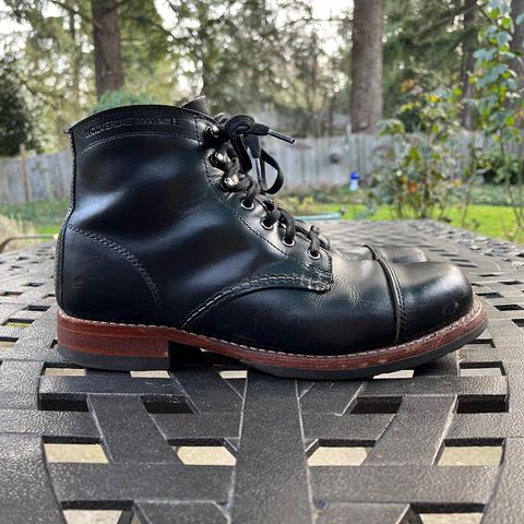 Search result thumbnail of Wolverine 1000 Mile Cap-Toe Boot in Horween Black Chromexcel