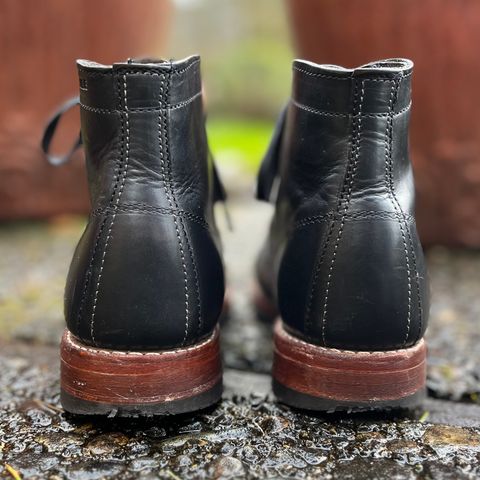 View photo of Wolverine 1000 Mile Cap-Toe Boot in Horween Black Chromexcel