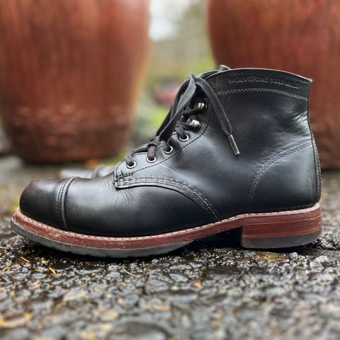 View photo of Wolverine 1000 Mile Cap-Toe Boot in Horween Black Chromexcel