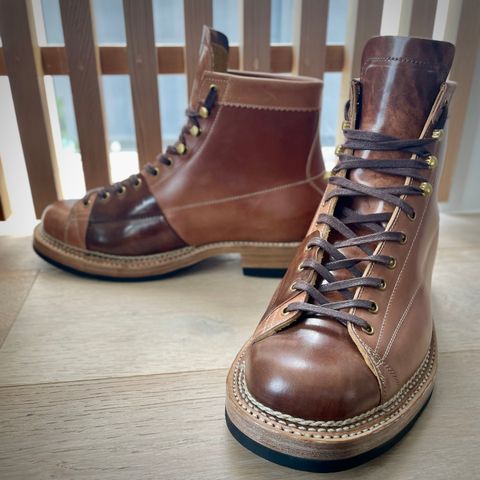 Sagara Cordmaster in Rocado Unglazed Natural & Brown Marble Shell cordovan