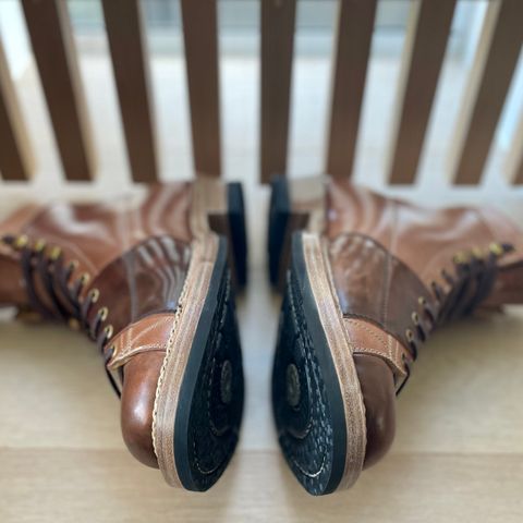Sagara Cordmaster in Rocado Unglazed Natural & Brown Marble Shell cordovan