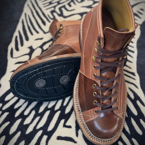 Sagara Cordmaster in Rocado Unglazed Natural & Brown Marble Shell cordovan
