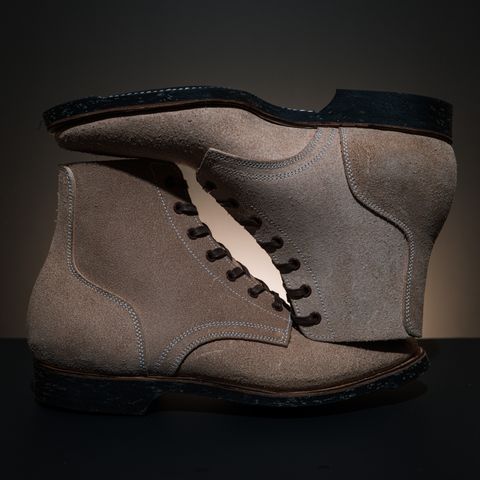 Clinch Yeager Boots in Wickett & Craig Natural Latigo Roughout