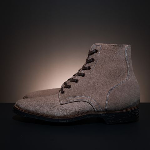 Clinch Yeager Boots in Wickett & Craig Natural Latigo Roughout
