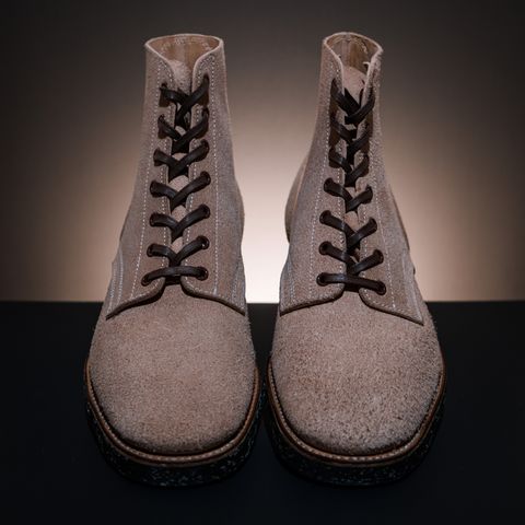 Clinch Yeager Boots in Wickett & Craig Natural Latigo Roughout