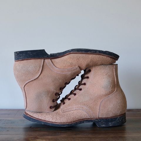 Clinch Yeager Boots in Wickett & Craig Natural Latigo Roughout