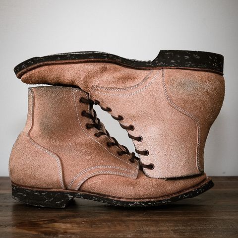 Clinch Yeager Boots in Wickett & Craig Natural Latigo Roughout