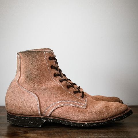 View photo of Clinch Yeager Boots in Wickett & Craig Natural Latigo Roughout