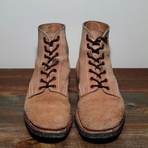 View photo of Clinch Yeager Boots in Wickett & Craig Natural Latigo Roughout