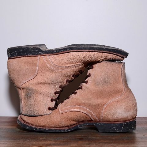 View photo of Clinch Yeager Boots in Wickett & Craig Natural Latigo Roughout